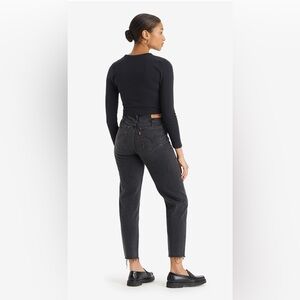 New Levi's Women's 501 High Rise Skinny Jeans in Black Washed Size 29x28